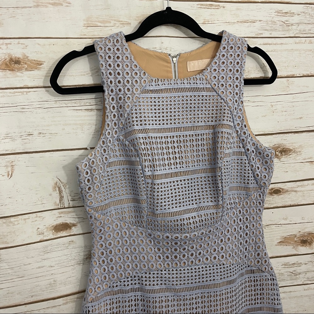 Keepsake the Label Sweet Nothing Lace Crochet Sheath Formal MIDI Dress - Picture 4 of 6